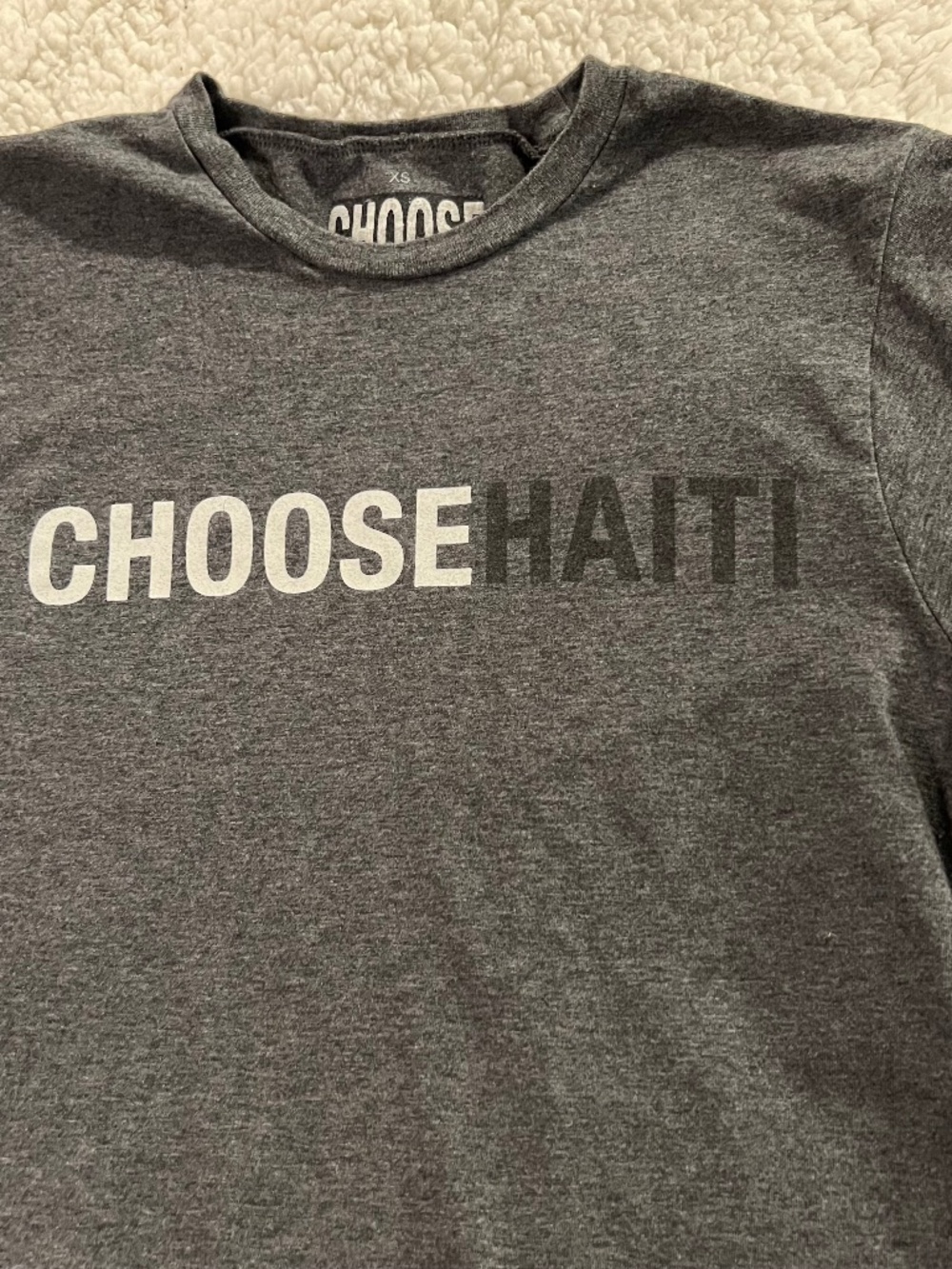 Choose Haiti - cause tee size XS made in Haiti for earthquake fundraiser